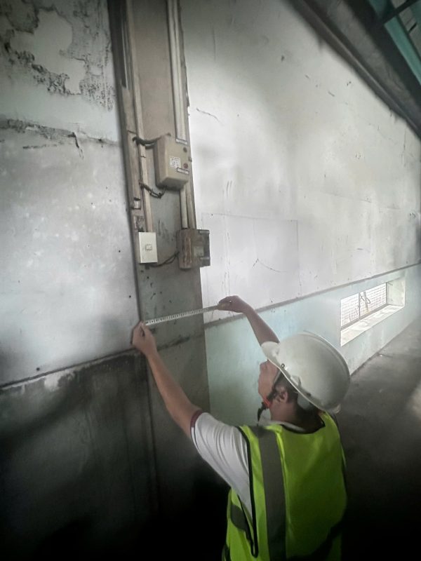 Đo tiết diện cấu kiện trong công tác kiểm định chất lượng công trình.