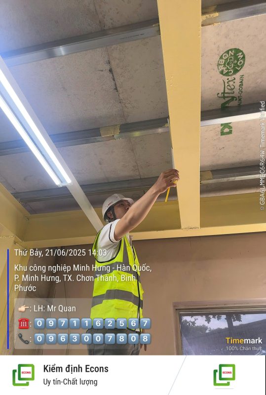 Kỹ sư kiểm định đo kiểm dầm thép chịu lực nhà xưởng