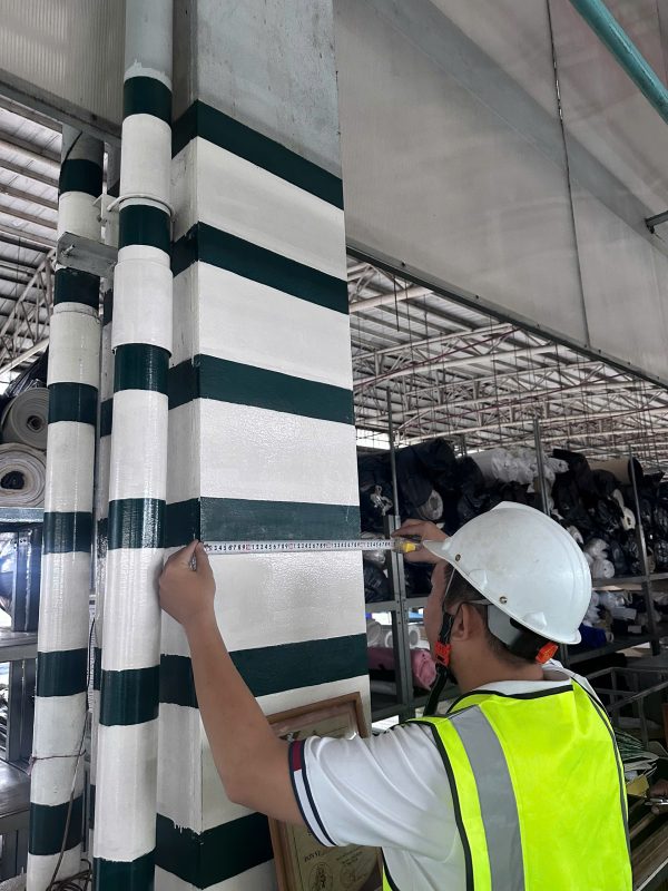 Kiểm tra cột kết cấu nhà xưởng phục vụ chứng nhận an toàn chịu lực