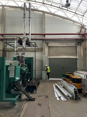 Toàn cảnh khu vực sản xuất nhà xưởng trong quá trình kiểm định chất lượng công trình.