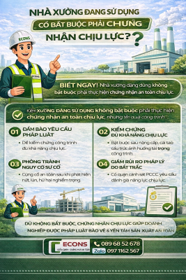 Nhà xưởng đang sử dụng có bắt buộc chứng nhận an toàn chịu lực không – kiểm định ECONS