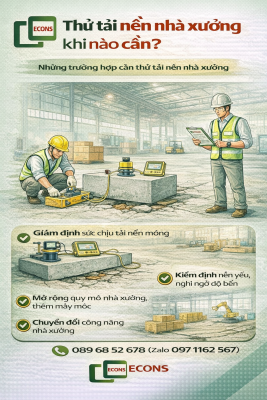 thử tải nền nhà xưởng khi nào cần và các trường hợp phải kiểm tra khả năng chịu tải nền móng công trình