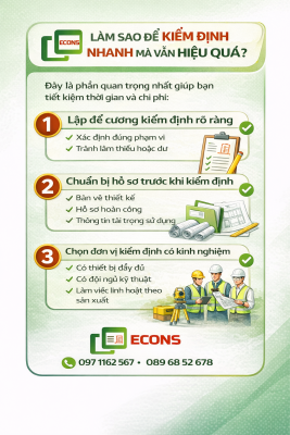 cách kiểm định nhà xưởng nhanh và hiệu quả gồm lập đề cương rõ ràng chuẩn bị hồ sơ và chọn đơn vị kiểm định uy tín