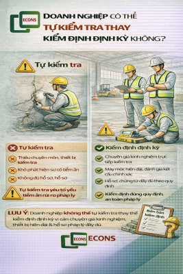 doanh nghiệp có thể tự kiểm tra thay kiểm định định kỳ không và rủi ro khi tự kiểm tra không có chuyên gia và thiết bị chuyên dụng