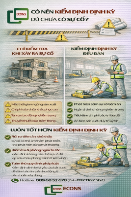 có nên kiểm định định kỳ dù chưa có sự cố và lợi ích phát hiện sớm rủi ro tiềm ẩn trong nhà xưởng