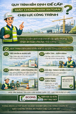 Quy trình kiểm định để cấp giấy chứng nhận an toàn chịu lực công trình – ECONS