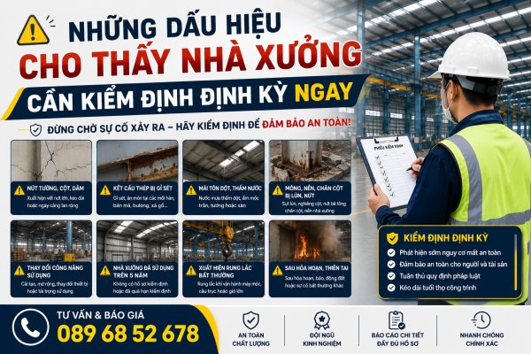 Những dấu hiệu cho thấy nhà xưởng cần kiểm định định kỳ ngay để đảm bảo an toàn